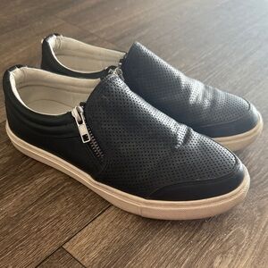Steve Madden Black Perforated Slip-On Sneakers